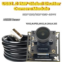 Module de caméra USB2.0 2MP AR0235 à obturateur global H.264, H.265 1920x1080 60FPS UVC Plug&Play pour vision industrielle robotique et OCR