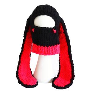 Kunden spezifische Fabrik Sweet Cool Cute Winter handgemachte Häkel mütze Dicker Faden Warm gestrickte Sturmhaube - Product Image 4