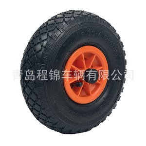 ยางลมเฉิงจิน 3.00-4 ขอบสีส้ม สำหรับรถเข็นล้อเดียว - Product Image 1