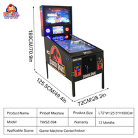 Nouvelle Machine de Jeu de Flipper Virtuel Numérique Électronique Table de Flipper Machine d'Arcade Jeu Vidéo d'Arcade