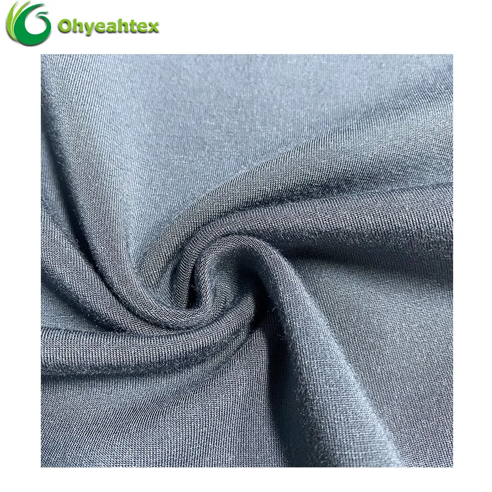 De bambú Spandex tela de valores 220Gsm tormenta Color 95 de bambú Spandex 5 Super suave tela textil de Bambú