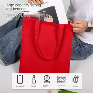 กระเป๋าผ้าแคนวาสพับได้สีพื้นพร้อมโลโก้สั่งทำ พิมพ์ซิลค์สกรีน ย้อมสีแบบรักษ์โลก ดีไซน์หูหิ้วแบบไม่ถักทอ - Product Image 5