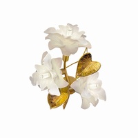 Lampe murale de luxe en cuivre/fer et verre/céramique, style européen haut de gamme, nouveau modèle artistique, grand design floral LED