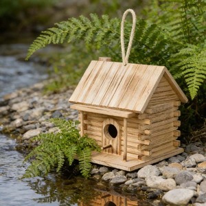 Özel Ahşap Dış Mekan Kuş Besleyici, Sincaplar İçin Asılabilir Kuş Evi Besleyici - Product Image 4