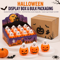 Jouet Squishy Citrouille d'Halloween Fantôme Pop-Up Doux à Presser Anti-Stress Fidget Cadeau pour Enfants et Adultes Idéal pour Fêtes et Vente au Détail