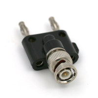 Double fiche banane 4mm Laiton nickelé vers connecteur BNC mâle Adaptateur coaxial Convertisseur
