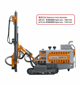 ZEGA D535 Compresor de aire de superficie de mina sobre orugas DTH Drill Blast Rock Stone Hole Mine Drilling Rig Machine - Product Image 4
