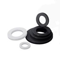 LeGood Rondelle isolante plate en nylon, PTFE, plastique et caoutchouc, résistante aux hautes températures, M2.5*6*0.5, personnalisable, Blanc/Noir