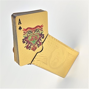 Vente en gros de cartes de poker dorées personnalisées Kingcolor, cartes à jouer dorées imperméables, matériau papier, emballage en boîte cadeau - Product Image 2