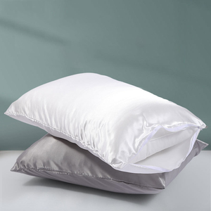 Taies <span class=keywords><strong>d</strong></span>'<span class=keywords><strong>oreiller</strong></span> à glissière en <span class=keywords><strong>satin</strong></span> <span class=keywords><strong>de</strong></span> soie anti-rides taies <span class=keywords><strong>d</strong></span>'<span class=keywords><strong>oreiller</strong></span> standard soyeuses <span class=keywords><strong>de</strong></span> luxe pour les <span class=keywords><strong>cheveux</strong></span> et la peau - Product Image 2