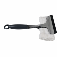 Nettoyeur de vitres et raclette 2-en-1 avec tampon en microfibre pour nettoyeurs de vitres