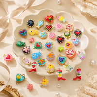 Comiya 2026 Accessoires de Bijoux DIY Breloques Pendentifs en Verre en Forme de Poisson Coloré, Plaqué sous Vide, Style Cœur, Frais et Doux d'Été