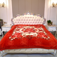 Couverture en vison royal de style américain King Size Couverture Raschel super douce pour l'hiver Motif solide Portable pour lits Prix compétitif