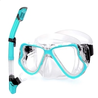 Masque de plongée sous-marine professionnel ensemble de tuba vente chaude lunettes sous-marines avec des lentilles en verre étanches et anti-buée