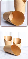 Tasse à œufs en papier jetable, 10 pièces, de couleur marron, pour crème glacée poulet et riz, fleurs