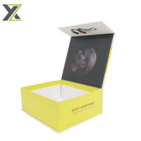 Boîtes cadeaux en carton à fermeture magnétique imprimées personnalisées pour écouteurs de sport Stratification mate pour l'électronique grand public et les haut-parleurs