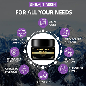 Suplemento de Resina de Shilajit Pura do Himalaia 100% Original 30g com Ashwagandha e Maca, Marca Privada Rosebest por Atacado - Product Image 4