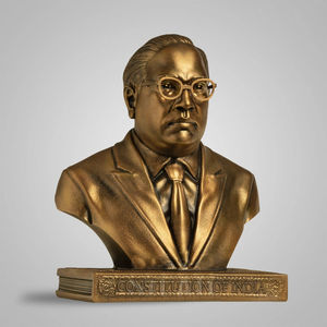 Statua della decorazione dell'ufficio festeggia la statuetta su ordinazione Di Personaggi Famosi statua d'oro Di Ambedkar - Product Image 5