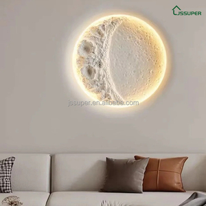 Lámpara de Pared de Yeso Empotrada Sin Marco Superficie Lunar Cráter Decoración de Pared de Fondo para Sala de Estar y Dormitorio - Product Image 2