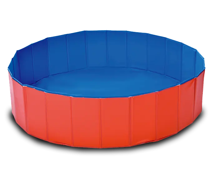 blue and red color pvc foldable dog pet cat pool large dog pet washing swimming pool 80x20cm