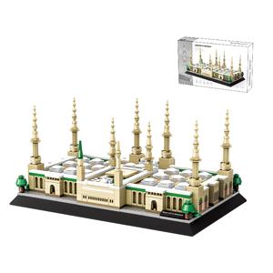 Nuevo estilo Wange 594 piezas ladrillos <span class=keywords><strong>Al</strong></span> Masjid Masjidal-Madinah Nabawi famoso edificio <span class=keywords><strong>Medina</strong></span> la mezquita del profeta juego de bloques de construcción - Product Image 1