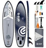 Planche de paddle gonflable lumineuse E-SUP Factory 11' avec LED, facile à transporter, pliable, technologie Drop Stitch, SUP lumineux