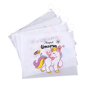 BEYOND Unicorn Transparent Clear PVC File Storage Bag Custom Pencil Case for Kids and Students for Promotion Use