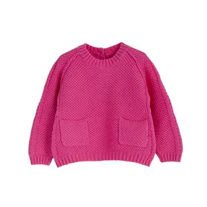 Pull à manches longues 100% coton pour petites filles, vêtement d'hiver de haute qualité, épais, livraison gratuite