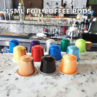 Emballage en aluminium de 15 ml pour dosettes de café vides avec couvercle en aluminium, taille personnalisée, qualité alimentaire, directement de l'usine