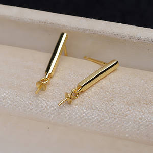 Boucles d'oreilles longues en argent S925 faites à la main, avec pampilles, perles Zhiling Sister, plateau vide, chaîne croisée suspendue, accessoires de mode, 2832 - Product Image 3