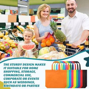 Sacs de courses pliables avec logo personnalisé, vente en gros, sacs alimentaires réutilisables en tissu non tissé, sacs à main, sacs cadeaux - Product Image 4