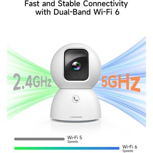 CINMOORE 3K Pet <b>Camera</b> Indoor <b>WiFi</b> Baby Monitor with Night Vision Pan Tilt Speaker for Home <b>Security</b> and Pet Monitoring - Product Image 4