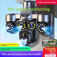 Kamera Tenaga Surya 1080p 360 Derajat Pandangan Penuh Tanpa Titik Buta Tanpa Penggunaan Data Kamera Keamanan Luar Ruangan dengan Penglihatan Malam Jangkauan >30m Cloud