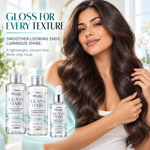 Ensemble de soins capillaires coréens ODM K Beauty : Shampooing, après-shampooing, sérum, céramide, protéine de riz, brillance soyeuse, effet verre. - Product Image 1