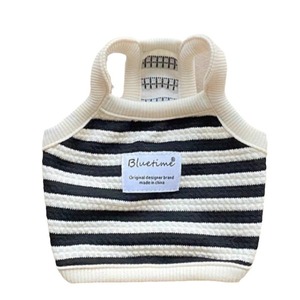 Bluetime <b>Dog</b> Vest Summer Breathable Sleeveless Pet <b>Clothes</b> for Small <b>Dogs</b> Pomeranian Teddy Striped <b>Design</b> - Product Image 4