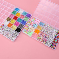 Ensemble de perles de bricolage, ensemble de fabrication de bracelets d'amitié, breloque de lettres et de perles, ensemble de fabrication de bijoux