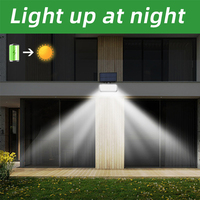 Nouvelles lampes solaires murales extérieures à détecteur de mouvement 2W dimmables 46 LED IP44 étanches 600LM portée 35M pour jardin et cour