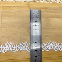 Dentelle Guipure Festonnée en Organza Polyester Broderie Florale en Tulle Blanc pour Voile de Mariée et Couture – Vente en Gros
