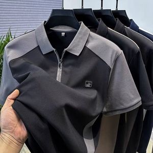 Nouveau <span class=keywords><strong>Polo</strong></span> Homme d'Été à Manches Courtes Décontracté et Professionnel Ample Col Brodé Lavable Respirant Vêtement à <span class=keywords><strong>Prix</strong></span> Réduit - Product Image 2