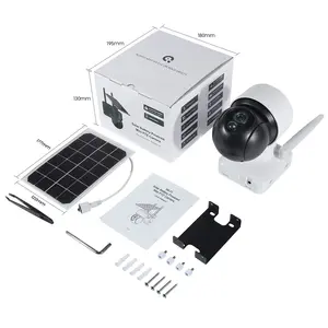 HD 4G 태양 전지 포함 PIR 무선 미니 태양 전원 야외 홈 보안 PTZ IP 카메라 CCTV 카메라