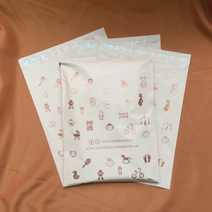 Bolsas de Envío Color Durazno, 10x13 Pulgadas, Impresas en Oro Rosa, para Ropa y Zapatos, Comercio Electrónico - Product Image 5