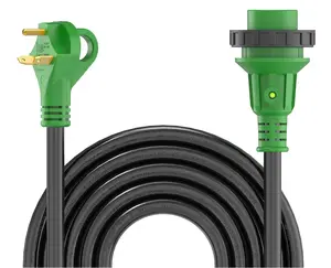 RV Cabo E Fio 50Ft 30A Extensão Cabo De Alimentação 6 Awg 30 Amp Dogbone Cabo