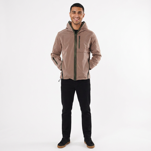 Vestes coupe-vent imperméables tendance pour hommes, écologiques, avec capuche, style zippé, pour l'hiver - Product Image 1