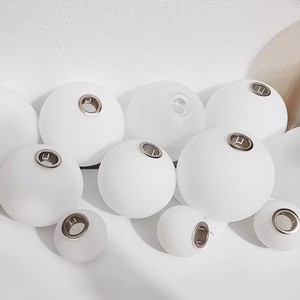 Pantalla de Lámpara Moderna Nórdica de Cristal Blanco <span class=keywords><strong>para</strong></span> Bombilla G9, Esmerilada, con Abertura de 2cm, Globo de Repuesto de Fácil Instalación - Product Image 1