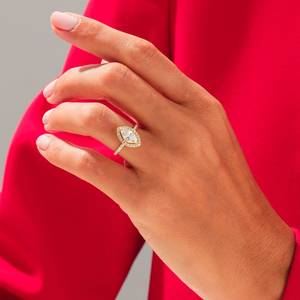 100% calidad Premium 925 plata esterlina moissanita diamante anillo punta ajuste 18K oro personalizable regalo su VVS claridad perla - Product Image 2