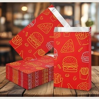 Sachet en papier enduit de cire résistant de qualité alimentaire avec logo personnalisé, doublé de papier sulfurisé, pour boulangerie, snacks, frites, anti-graisse, pour biscuits