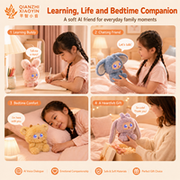 Peluche AI Kawaii Mini avec 7 Styles de Personnages, Yeux LED Expressifs, Clonage Vocal ChatGPT 50+ Langues, Mémoire Longue Durée, WiFi 2.4G, Unisexe