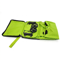 Sac de courses pliable en tissu polyester tout neuf, pratique, avec roulettes et fermeture éclair, taille moyenne