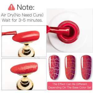 Nouvelle arrivée 2022, vernis à ongles en gel effet craquelé épais, effet craquelé, avec base blanche, effet argenté et doré - Product Image 5