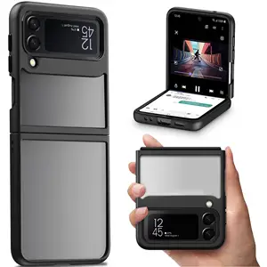 TPU Silicone Bumper Anti Scratch Non Slip Slim Hard PC Shockproof Folding Anti-Drop Protective Cover For Galaxy Z Flip 4